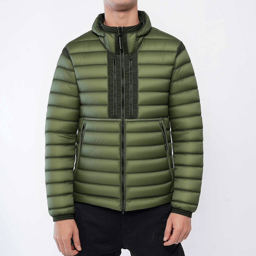 C.P. Company] DD-Shell Goggle Hooded Down Jacket in Capers Green