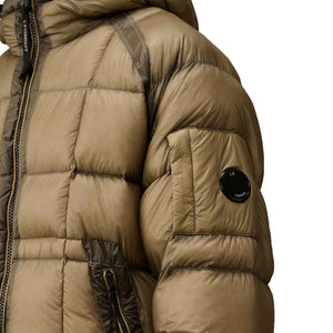 C.P. Company D.D. Shell Hooded Medium Down Jacket in Khaki - BeigeCoats & JacketsC.P. CompanyDPUS Designer Outlet7622792015586SC.P. Company D.D. Shell Hooded Medium Down Jacket in Khaki - Beige