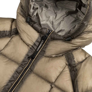 C.P. Company D.D. Shell Hooded Medium Down Jacket in Khaki - BeigeCoats & JacketsC.P. CompanyDPUS Designer Outlet7622792015586SC.P. Company D.D. Shell Hooded Medium Down Jacket in Khaki - Beige