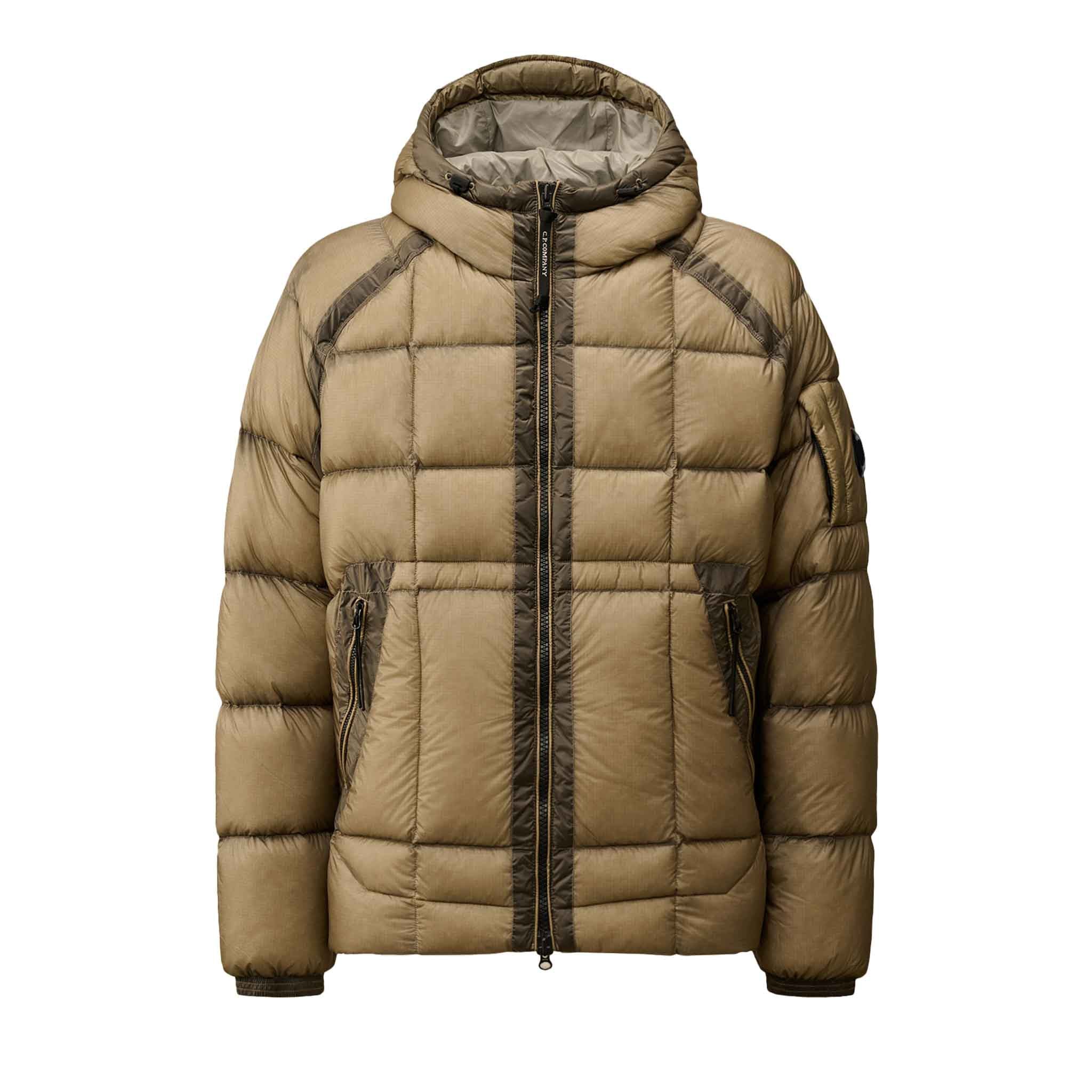 C.P. Company D.D. Shell Hooded Medium Down Jacket in Khaki - BeigeCoats & JacketsC.P. CompanyDPUS Designer Outlet7622792015586SC.P. Company D.D. Shell Hooded Medium Down Jacket in Khaki - Beige