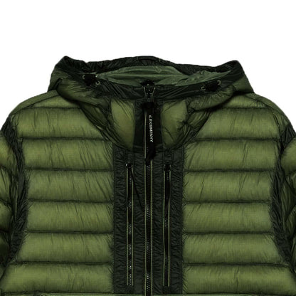 C.P. Company DD-Shell Goggle Hooded Down Jacket in Capers Green