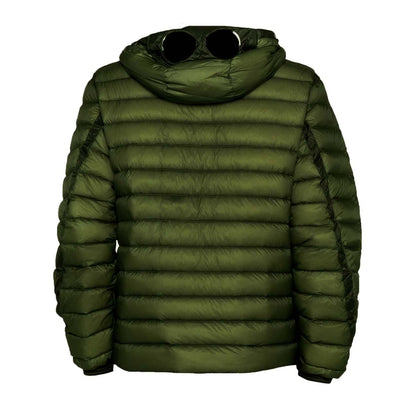 C.P. Company DD-Shell Goggle Hooded Down Jacket in Capers Green
