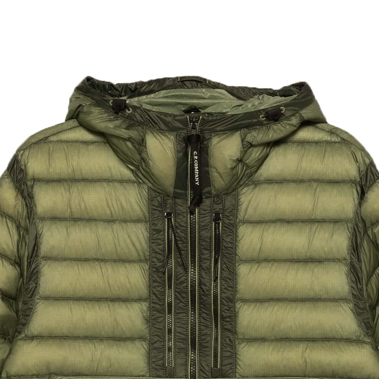 C.P. Company DD-Shell Goggle Hooded Down Jacket in Fallen Rock