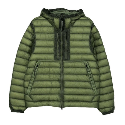 C.P. Company DD-Shell Goggle Hooded Down Jacket in Seagrass
