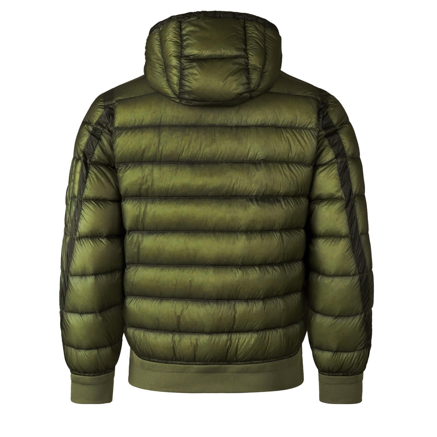 C.P. Company DD-Shell Lens Hooded Down Jacket in Capers