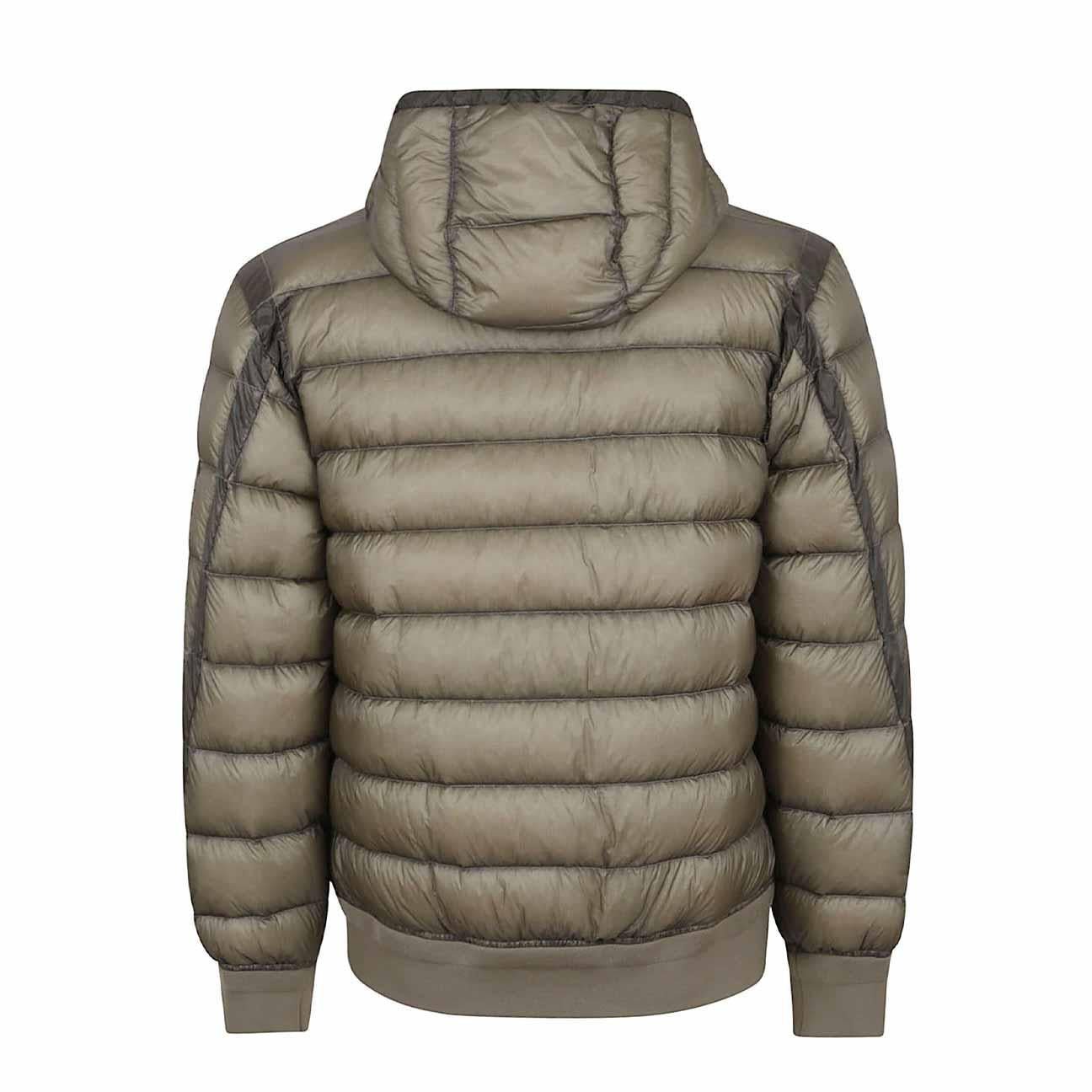 C.P. Company DD-Shell Lens Hooded Down Jacket in Fallen Rock