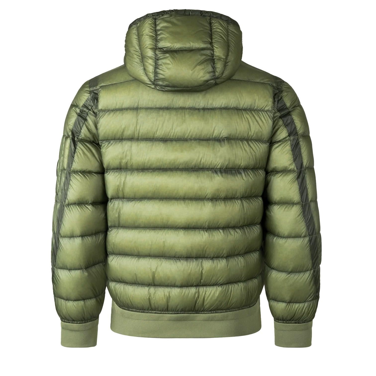 C.P. Company DD-Shell Lens Hooded Down Jacket in Seagrass