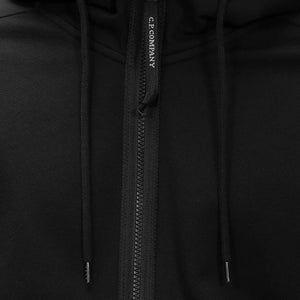 C.P. Company Diagonal Raised Fleece Goggle Zipped Hooded Sweatshirt in BlackHoodiesC.P. CompanyDPUS7620943904192SC.P. Company Diagonal Raised Fleece Goggle Zipped Hooded Sweatshirt in Black