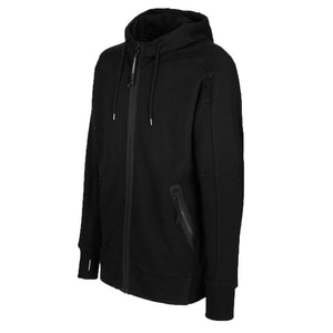 C.P. Company Diagonal Raised Fleece Goggle Zipped Hooded Sweatshirt in BlackHoodiesC.P. CompanyDPUS7620943904192SC.P. Company Diagonal Raised Fleece Goggle Zipped Hooded Sweatshirt in Black