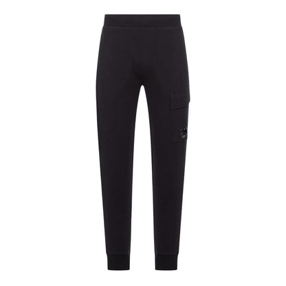 C.P. Company Diagonal Raised Fleece Lens Sweatpants in Black
