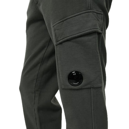 C.P. Company Diagonal Raised Fleece Lens Sweatpants in Dark Shadow