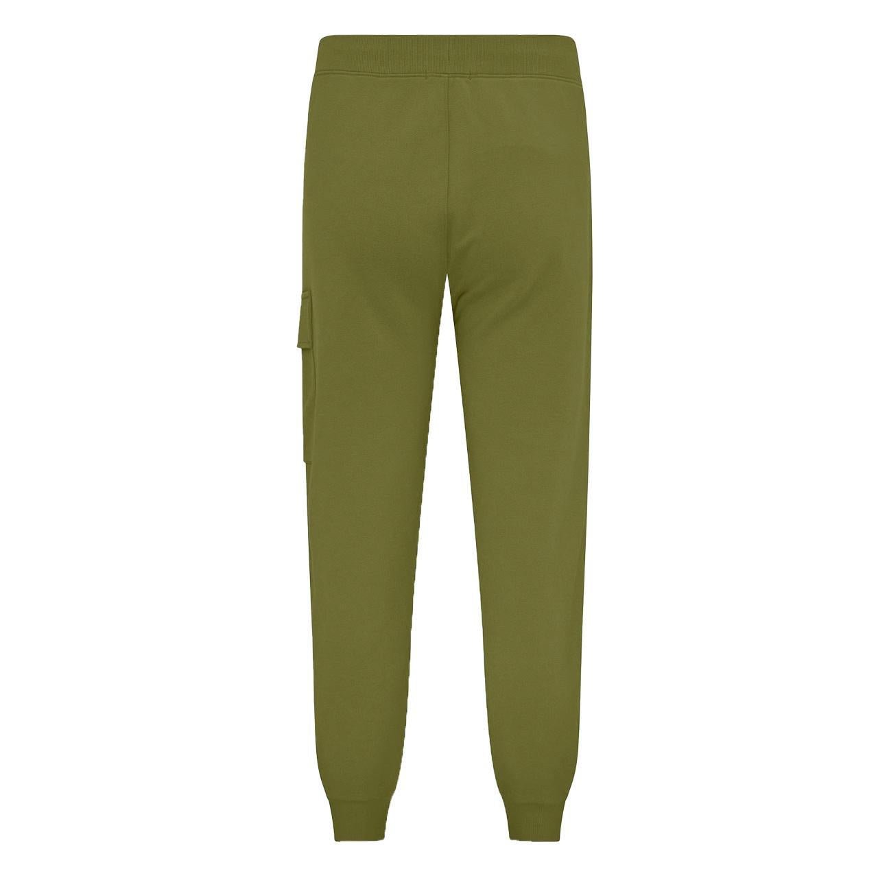 C.P. Company Diagonal Raised Fleece Lens Sweatpants in Elmwood Green