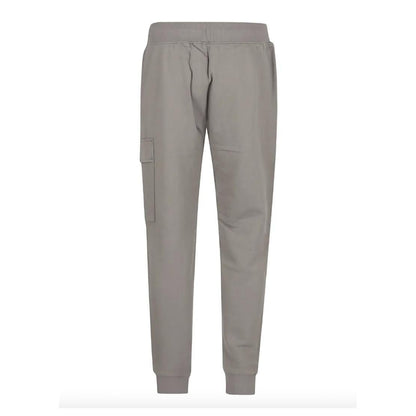 C.P. Company Diagonal Raised Fleece Lens Sweatpants in Fungi Grey