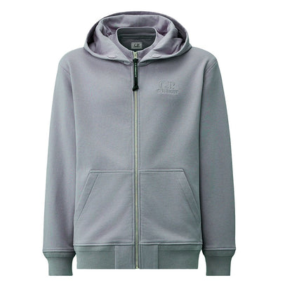 [C.P. Company] Diagonal Raised Fleece Zipped Logo Hooded SweatshirtHoodies & Zip - UpsC.P. CompanyDPUS Designer Outlet7622792761155Silver BlueS[C.P. Company] Diagonal Raised Fleece Zipped Logo Hooded Sweatshirt