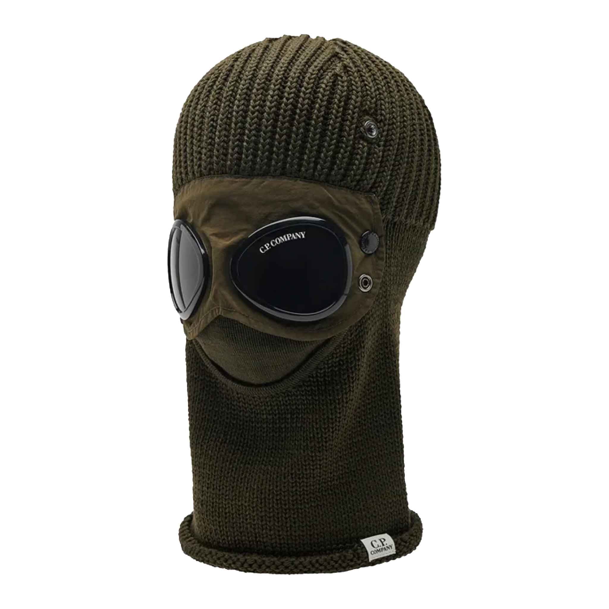 Company Extra Fine Merino Wool Goggle Balaclava in Ivy Green