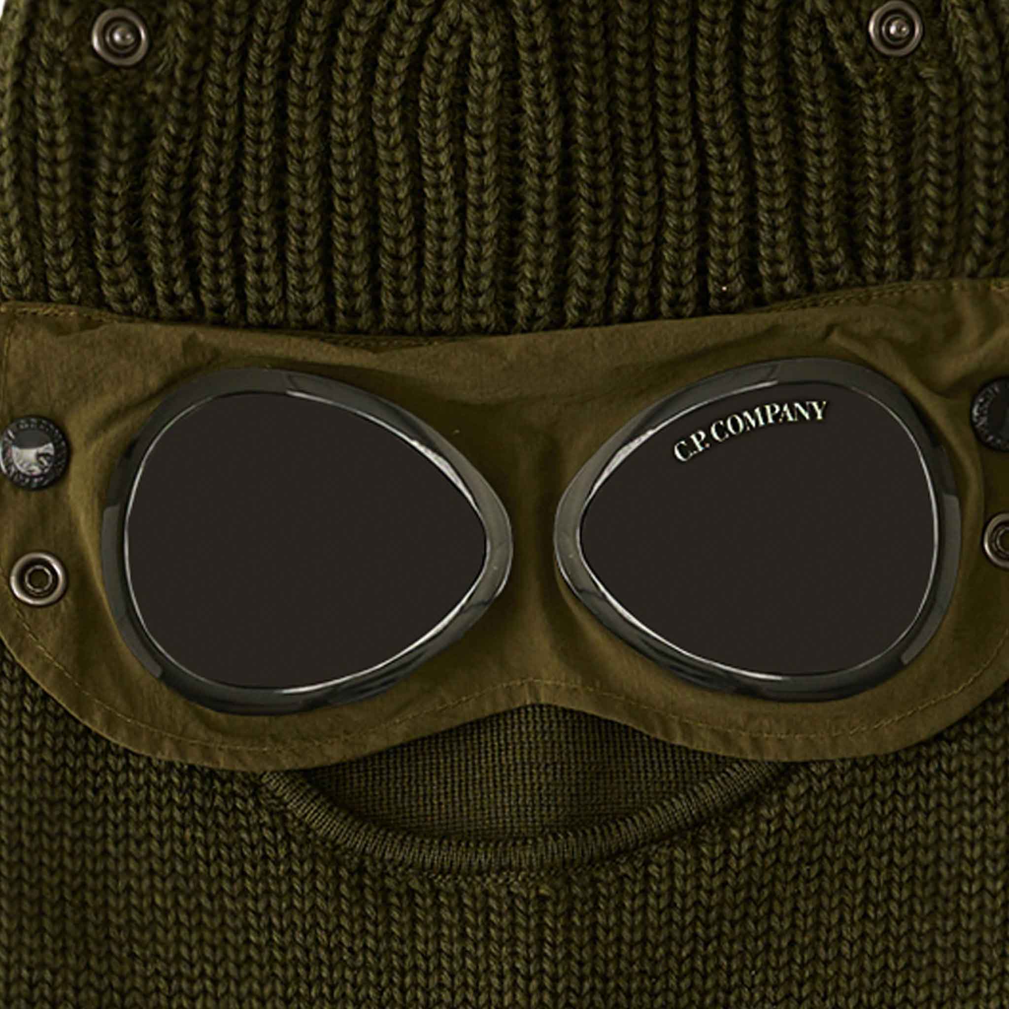 C.P. Company Extra Fine Merino Wool Goggle Balaclava in Ivy GreenHatsC.P. CompanyDPUS Designer Outlet7620943883053C.P. Company Extra Fine Merino Wool Goggle Balaclava in Ivy Green