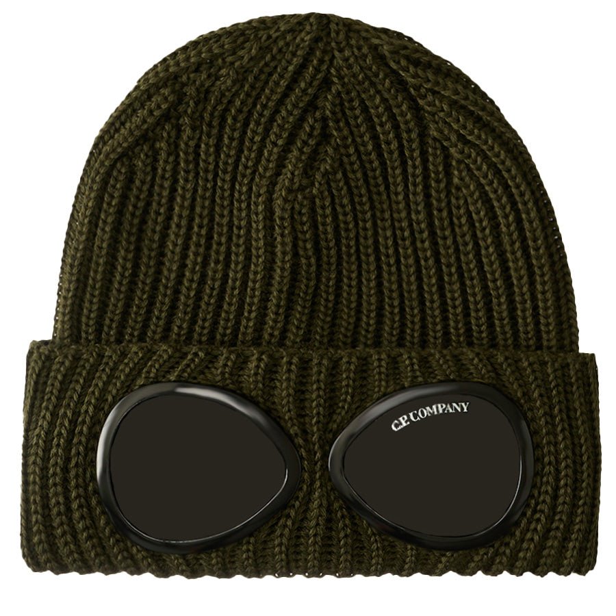 C.P. Company Extra Fine Merino Wool Goggle Beanie in Ivy GreenHatsC.P. CompanyDPUS7620943882476C.P. Company Extra Fine Merino Wool Goggle Beanie in Ivy Green