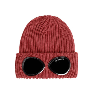 C.P. Company Extra Fine Merino Wool Goggle Beanie in Ketchup - RedHatsC.P. CompanyDPUS7620943584349C.P. Company Extra Fine Merino Wool Goggle Beanie in Ketchup - Red