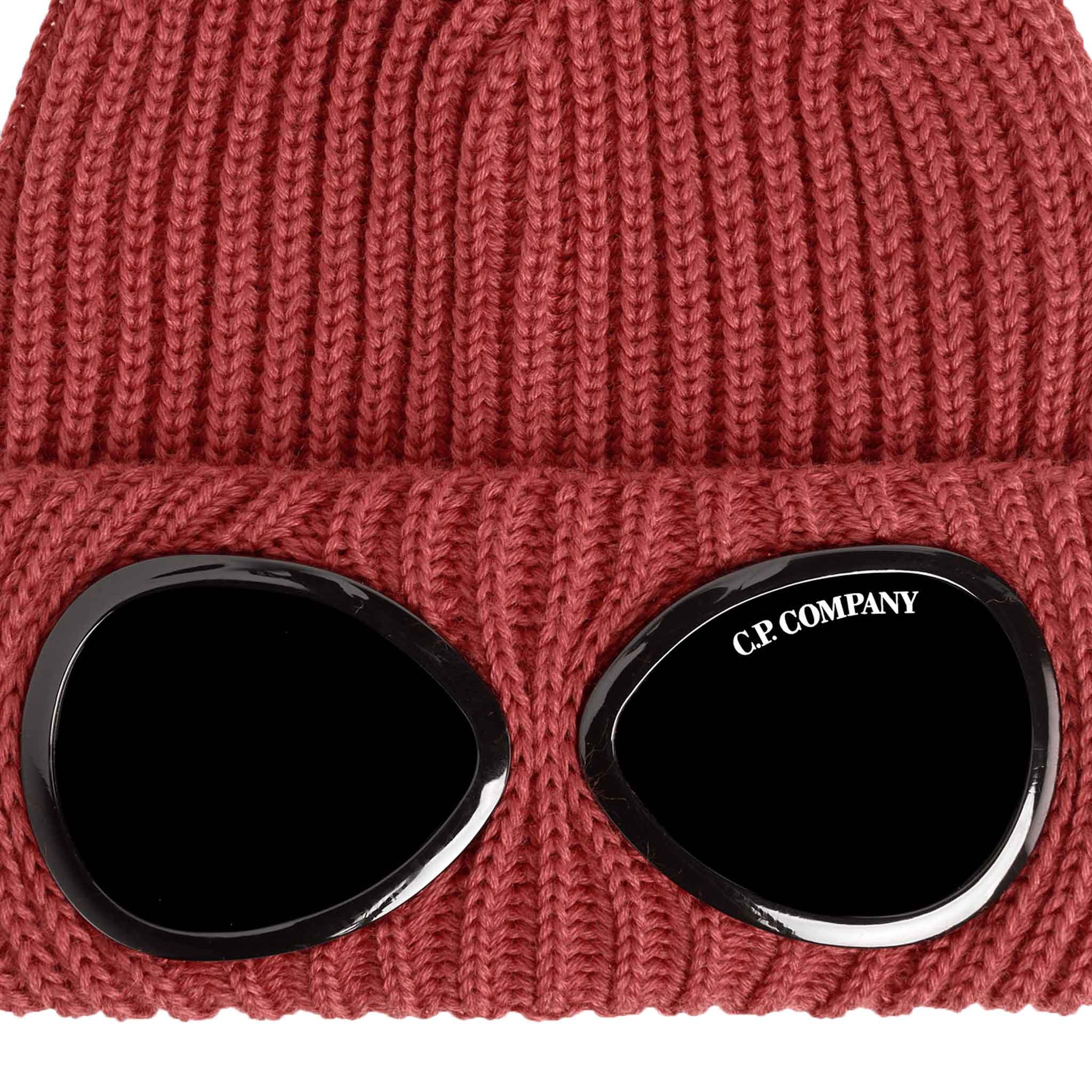 C.P. Company Extra Fine Merino Wool Goggle Beanie in Ketchup - RedHatsC.P. CompanyDPUS7620943584349C.P. Company Extra Fine Merino Wool Goggle Beanie in Ketchup - Red