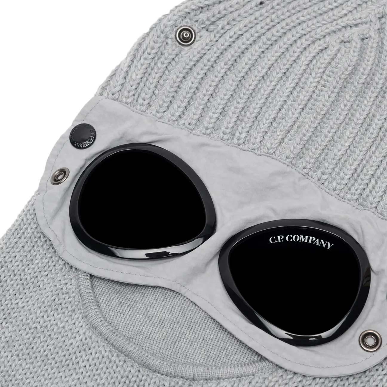 C.P. Company Extra fine Merino Wool Ski Mask In Moon MelangeHatsC.P. CompanyDPUS Designer Outlet7622792475618C.P. Company Extra fine Merino Wool Ski Mask In Moon Melange