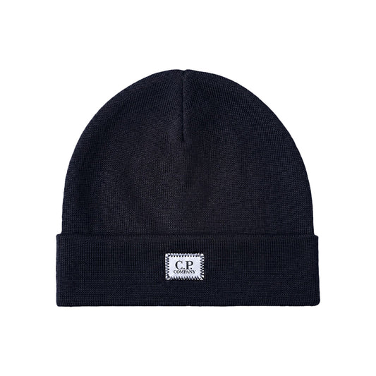 [C.P. Company] Extrafine Merino Wool Logo Label BeanieCaps & HatsC.P. CompanyDPUS Designer Outlet21CMAC138A-005509A-9997622792924024BlackUNI[C.P. Company] Extrafine Merino Wool Logo Label Beanie