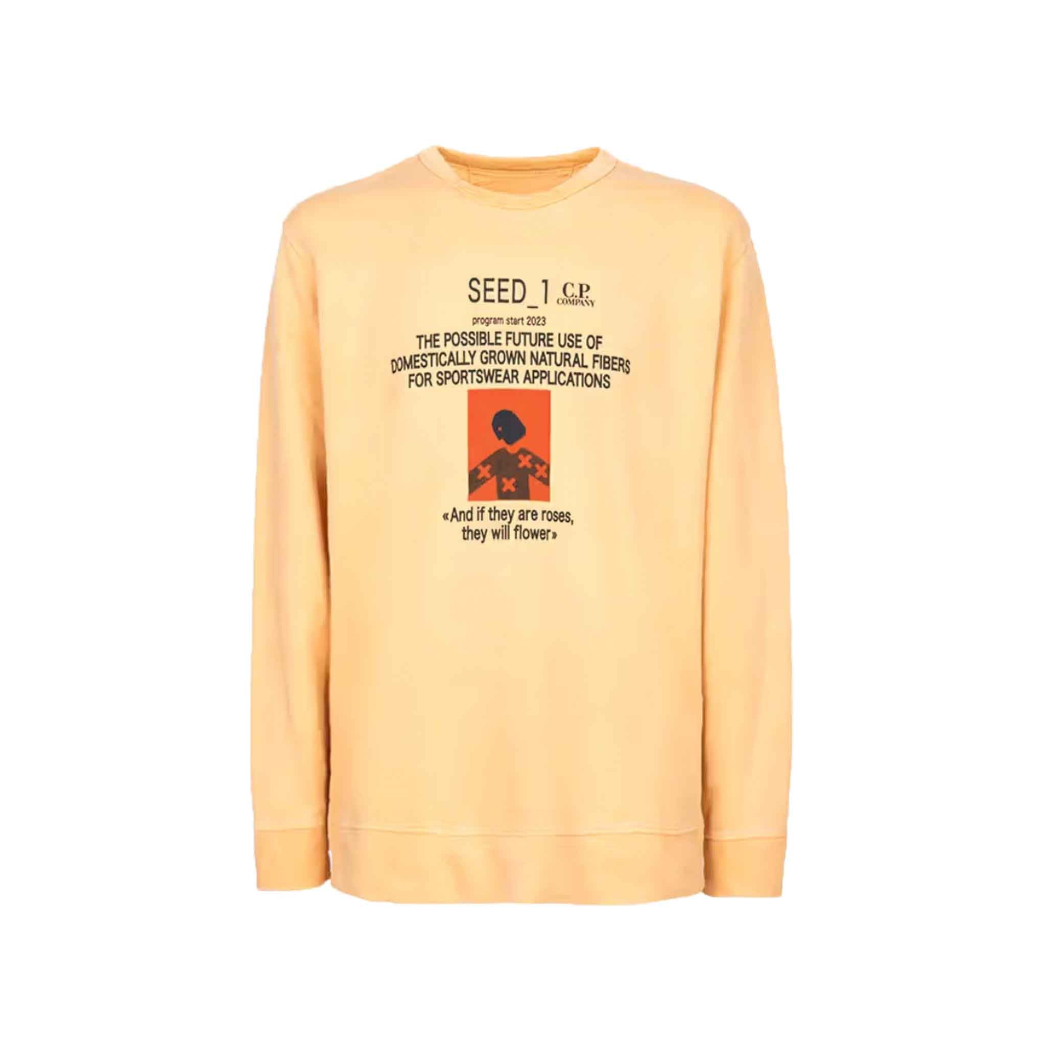 C.P. Company Felpa Ortica Crewneck Sweatshirt in Flame OrangeSweatshirtsC.P. CompanyDPUSXSC.P. Company Felpa Ortica Crewneck Sweatshirt in Flame Orange