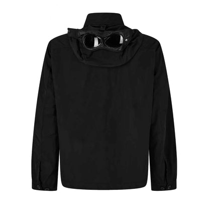 C.P. Company Flatt Nylon Goggle Overshirt in Black