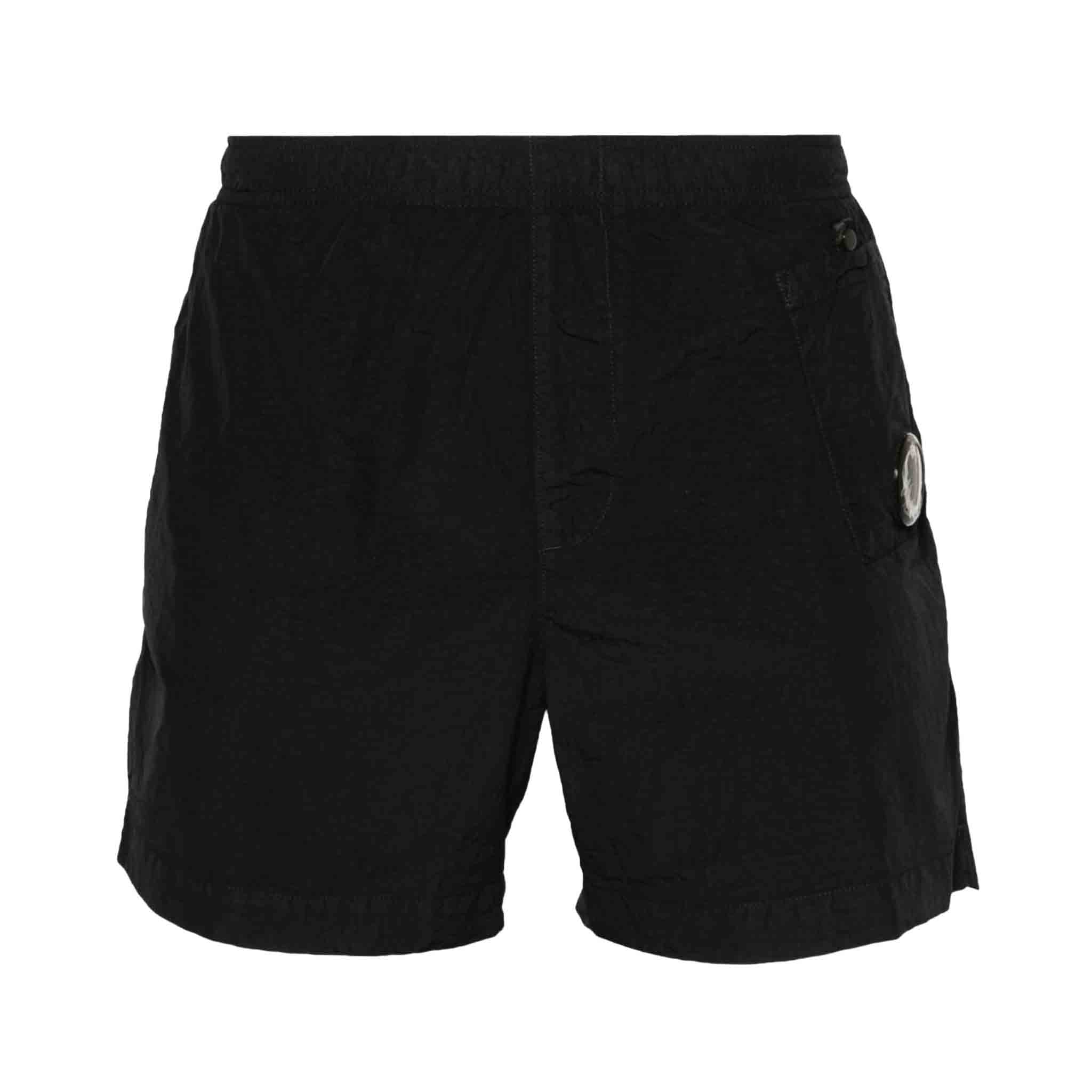 C.P. Company Flatt Nylon Lens Swimshorts in BlackShortsC.P. CompanyDPUS44C.P. Company Flatt Nylon Lens Swimshorts in Black