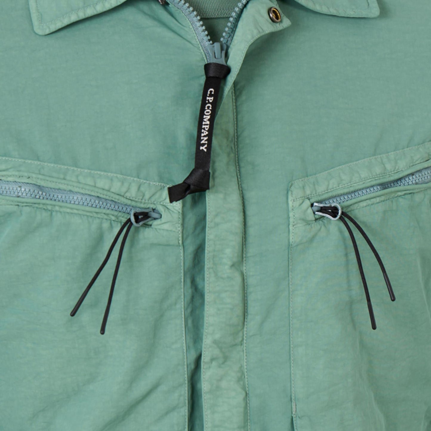 C.P. Company Flatt Nylon Overshirt in Agave Green