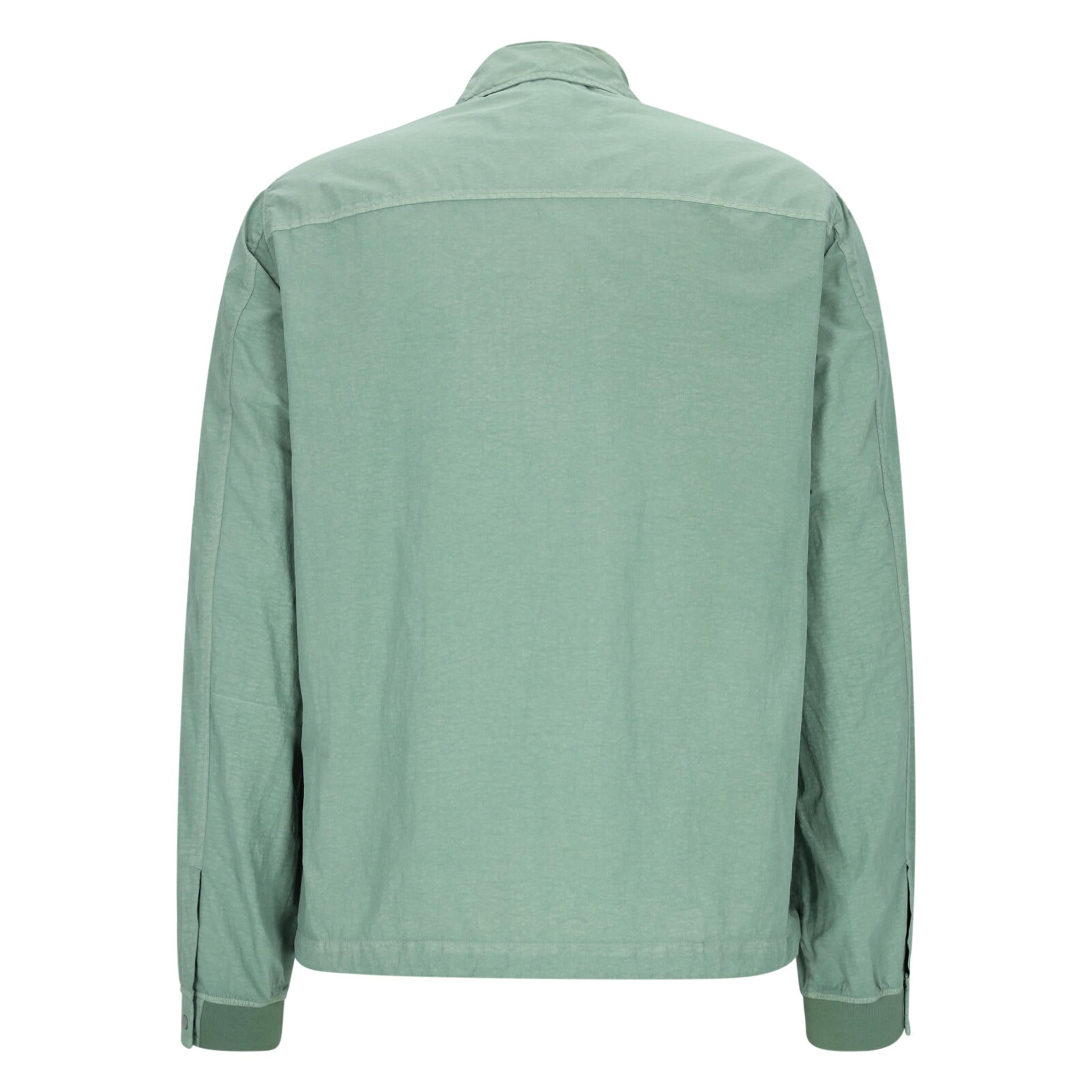 C.P. Company Flatt Nylon Overshirt in Agave Green – DPUS Designer