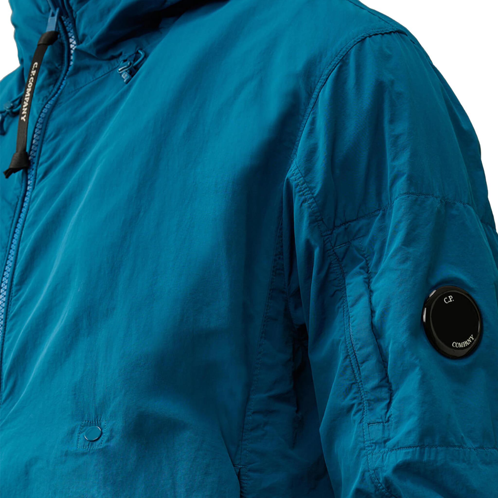C.P. Company Flatt Nylon Reversible Hooded Jacket in Ink Blue