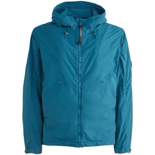 C.P. Company Flatt Nylon Reversible Hooded Jacket in Ink Blue