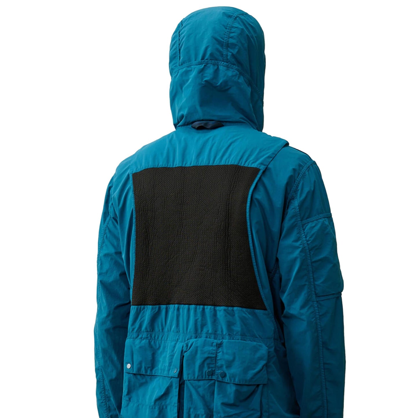 C.P. Company Flatt Nylon Reversible Hooded Jacket in Ink Blue