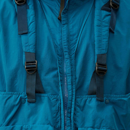 C.P. Company Flatt Nylon Reversible Hooded Jacket in Ink Blue