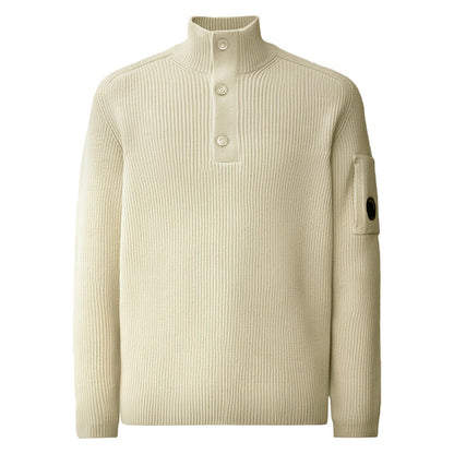 [C.P. Company] Full Rib Polo Collar KnitwearKnitwearC.P. CompanyDPUS Designer Outlet21CMKN102A-006608A-120-S7622792932869Silver BirchS[C.P. Company] Full Rib Polo Collar Knitwear