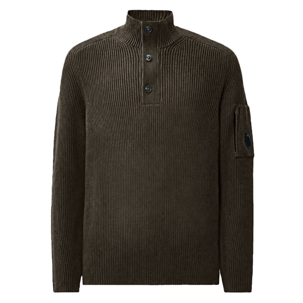 [C.P. Company] Full Rib Polo Collar KnitwearKnitwearC.P. CompanyDPUS Designer Outlet21CMKN102A-006608A-985-S7622792933149RavenS[C.P. Company] Full Rib Polo Collar Knitwear