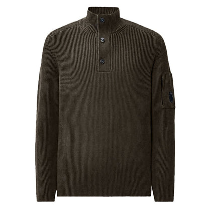 [C.P. Company] Full Rib Polo Collar KnitwearKnitwearC.P. CompanyDPUS Designer Outlet21CMKN102A-006608A-985-S7622792933149RavenS[C.P. Company] Full Rib Polo Collar Knitwear