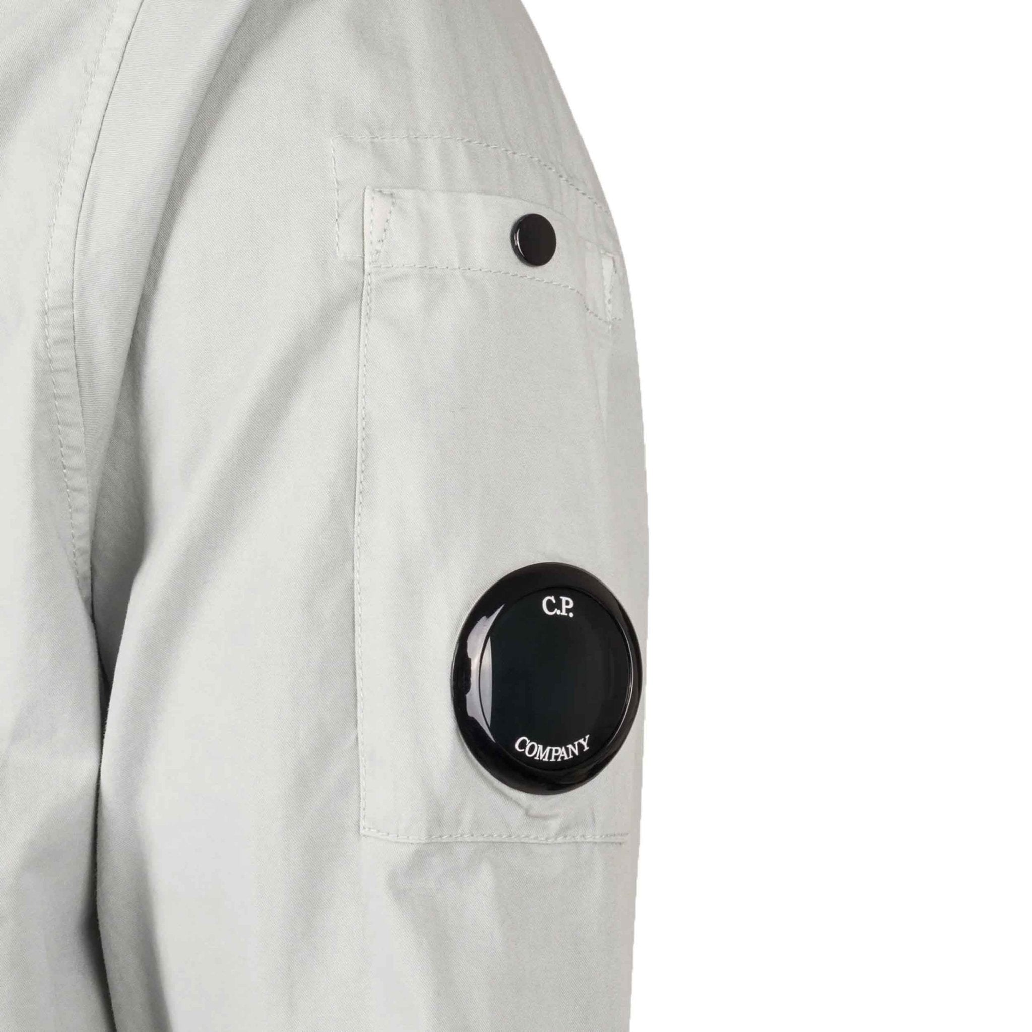 C.P. Company Gabardine Zipped Overshirt in Blue Fox - GreyOvershirtC.P. CompanyDPUS Designer OutletXSC.P. Company Gabardine Zipped Overshirt in Blue Fox - Grey