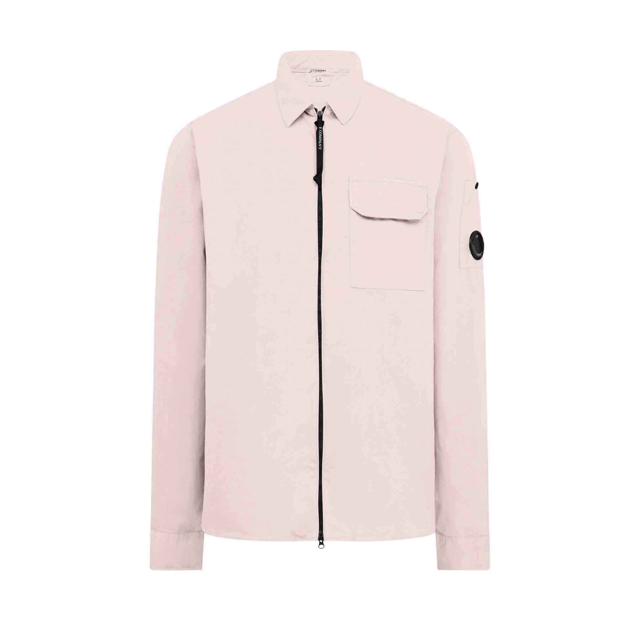 C.P. Company Gabardine Zipped Shirt in Heavenly PinkShirtsC.P. CompanyDPUS7620943737073SC.P. Company Gabardine Zipped Shirt in Heavenly Pink