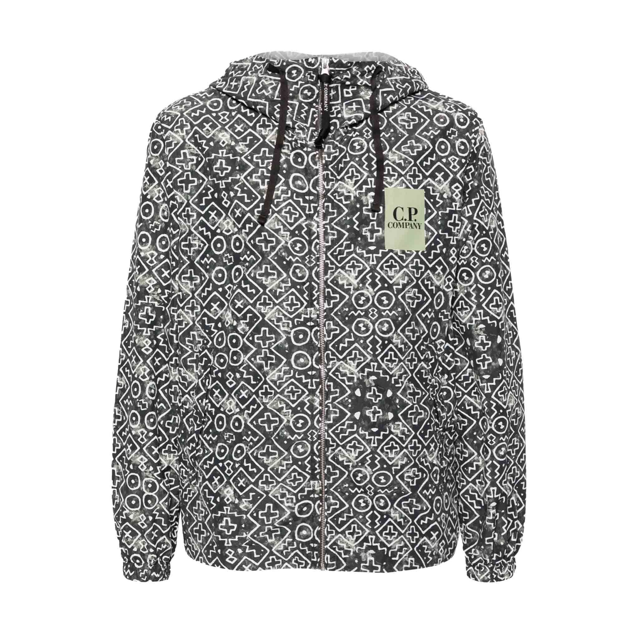 C.P. Company Inca Print Short Goggle Jacket in Agave GreenC.P. CompanyDPUS Designer Outlet762094377783344C.P. Company Inca Print Short Goggle Jacket in Agave Green