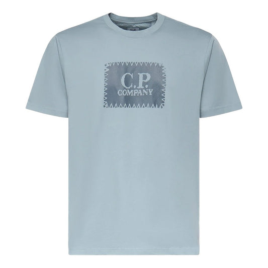 [C.P. Company] Jersey 30/1 Short Sleeve Logo Label T-ShirtT-ShirtC.P. CompanyDPUS Designer OutletSilver BlueS[C.P. Company] Jersey 30/1 Short Sleeve Logo Label T-Shirt