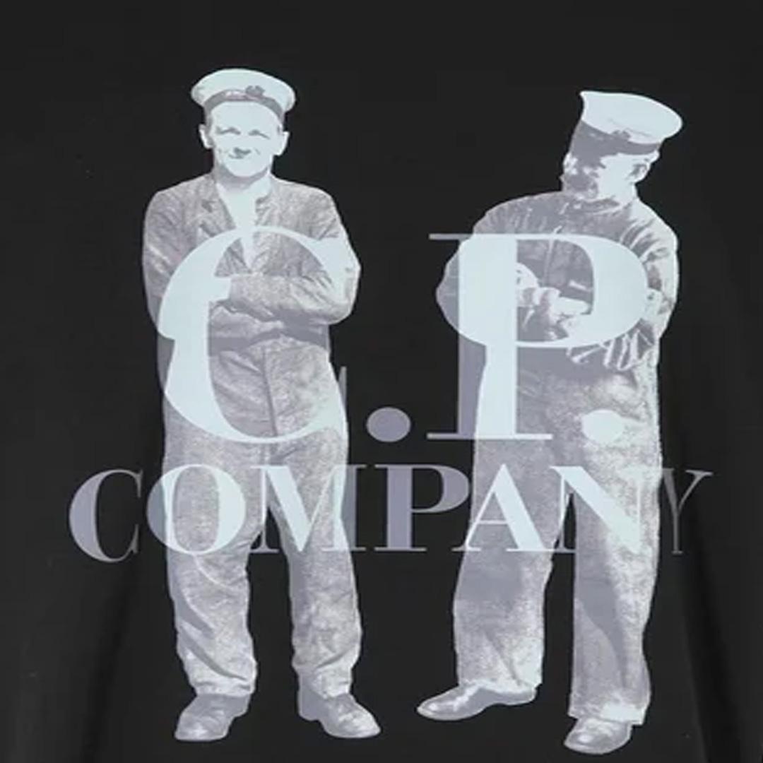 C.P. Company Jersey British Sailor Logo T-Shirt in BlackT-ShirtsC.P. CompanyDPUS Designer Outlet7622792463714SC.P. Company Jersey British Sailor Logo T-Shirt in Black