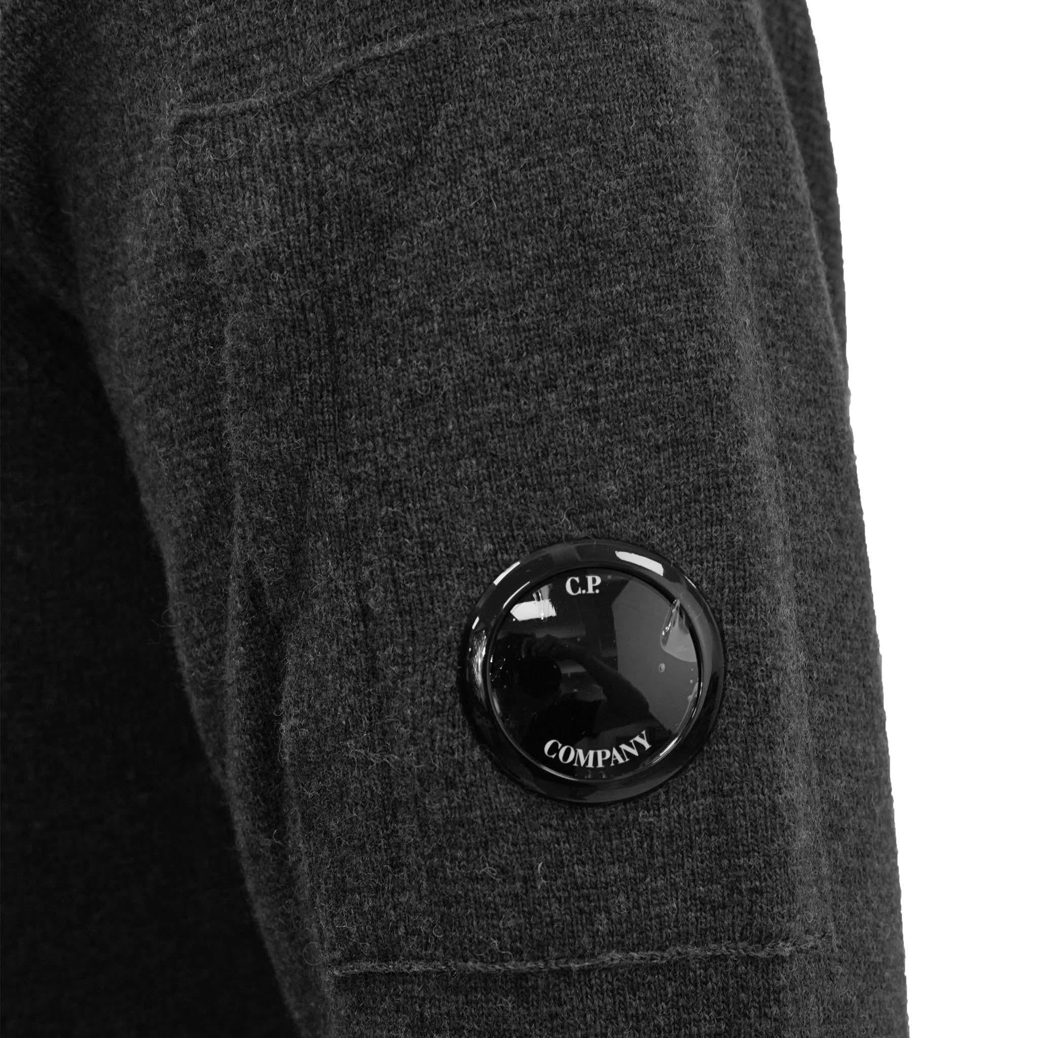 C.P. Company Knitwear Crew Neck In Lambswool GRS Dark Shadow