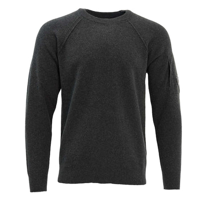 C.P. Company Knitwear Crew Neck In Lambswool GRS Dark Shadow