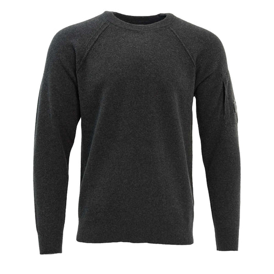 C.P. Company Knitwear Crew Neck In Lambswool GRS Dark Shadow