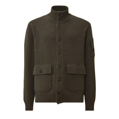 C.P. Company Lambswool GRS Buttoned Knit in Dark ShadowCardiganC.P. CompanyDPUS Designer Outlet7622792338692SC.P. Company Lambswool GRS Buttoned Knit in Dark Shadow