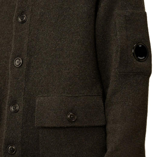 C.P. Company Lambswool GRS Buttoned Knit in Dark ShadowCardiganC.P. CompanyDPUS Designer Outlet7622792338692SC.P. Company Lambswool GRS Buttoned Knit in Dark Shadow