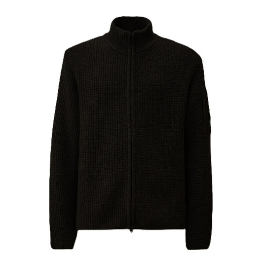C.P. Company Lambswool GRS Cardigan In BlackKnitwearC.P. CompanyDPUS Designer Outlet7622792414327SC.P. Company Lambswool GRS Cardigan In Black