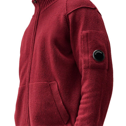 [C.P. Company] Lambswool GRS Full Zip KnitKnitwearC.P. CompanyDPUS Designer Outlet21CMKN708A-110149A-592-MAndorraM[C.P. Company] Lambswool GRS Full Zip Knit