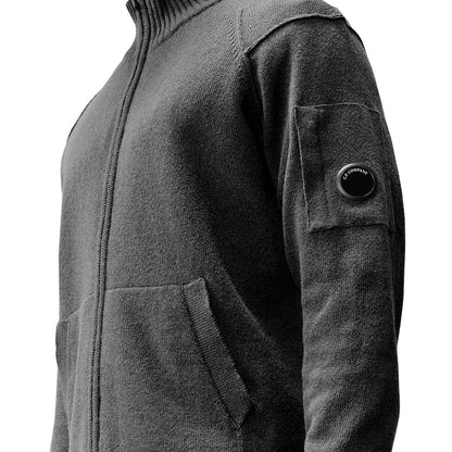[C.P. Company] Lambswool GRS Full Zip KnitKnitwearC.P. CompanyDPUS Designer Outlet21CMKN708A-110149A-978-SDark ShadowS[C.P. Company] Lambswool GRS Full Zip Knit